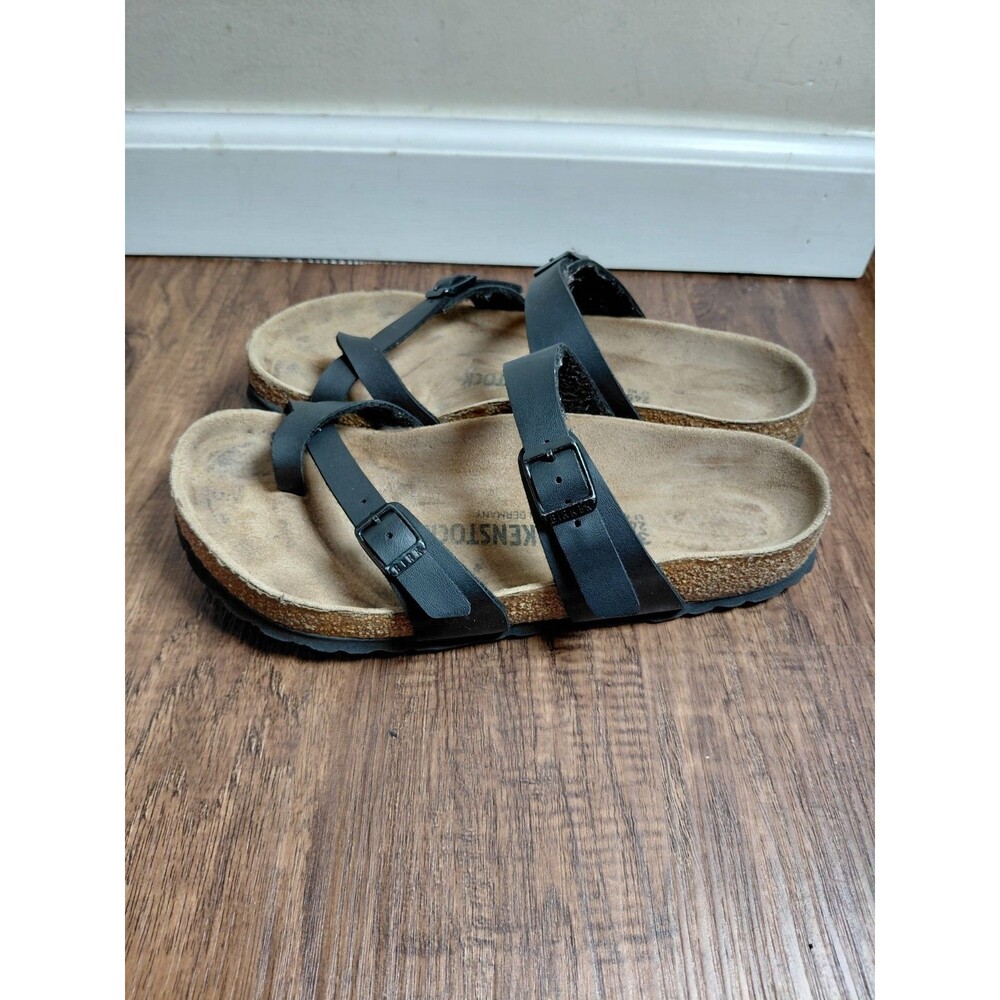 Birkenstock Mayari Black Birko-Flor  Women Size 38EU 7us Regular Black